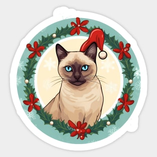 Tonkinese Cat Xmas, Love Cats Sticker